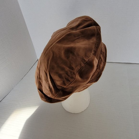 Lord & Taylor Brown Velvet Velour Hat Barret Womens - Picture 4 of 11